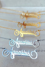 Load image into Gallery viewer, Aquarius Zodiac Necklace