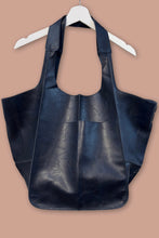 Load image into Gallery viewer, Navy Trapeze Tote
