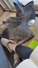 Load image into Gallery viewer, Gray Trapeze Tote