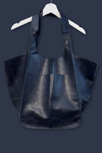 Load image into Gallery viewer, Navy Trapeze Tote
