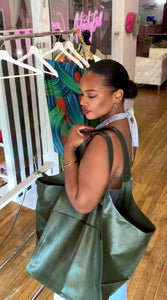 Olive Trapeze Tote