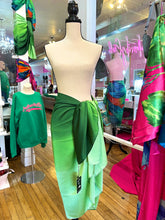 Load image into Gallery viewer, Lemon Lime Satin Scarf
