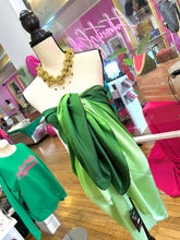 Load image into Gallery viewer, Lemon Lime Satin Scarf
