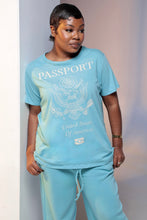 Load image into Gallery viewer, Passport Tee Blue Lagoon
