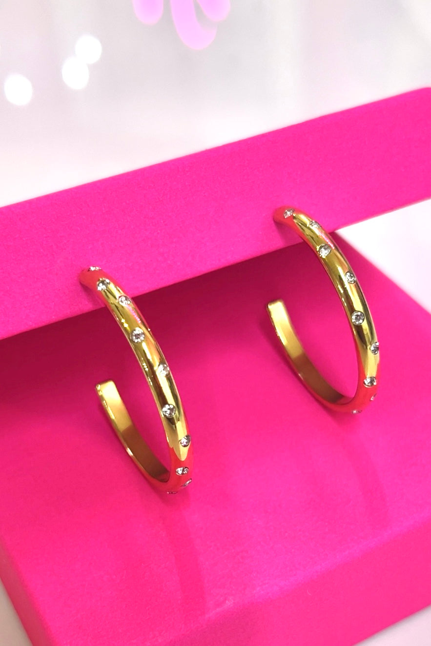 Star Studded Hoops