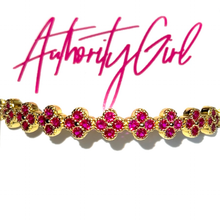 Load image into Gallery viewer, Magenta Clover Cuff
