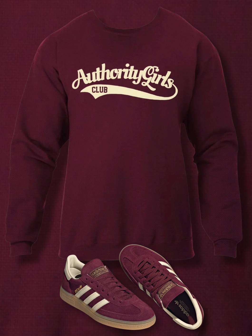 Burgundy Authoritygirls Club Sweatshirt
