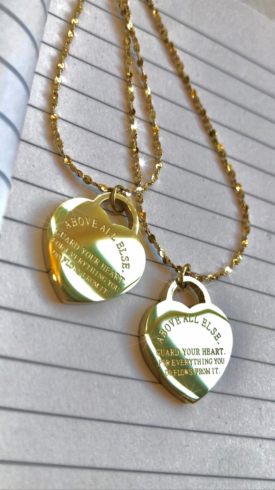 Proverbs 4:23 Heart Necklace