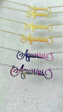 Load and play video in Gallery viewer, Aquarius Zodiac Necklace
