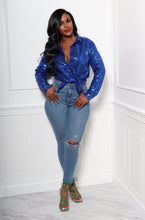 Load image into Gallery viewer, MAJESTIC SEQUIN TOP (Blue)
