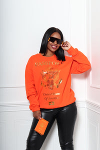 PASSPORT SWEATSHIRT ORANGE