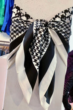 Load image into Gallery viewer, SATIN HOUNDSTOOTH SCARF
